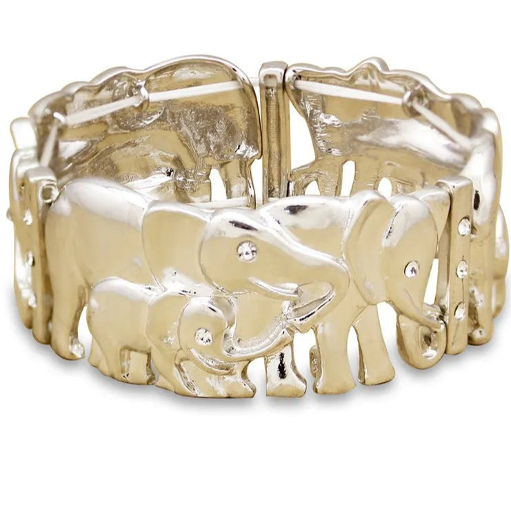 Elephant Family Bangle Metal