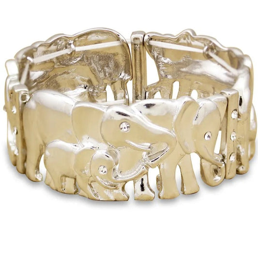 Elephant Family Bangle Metal