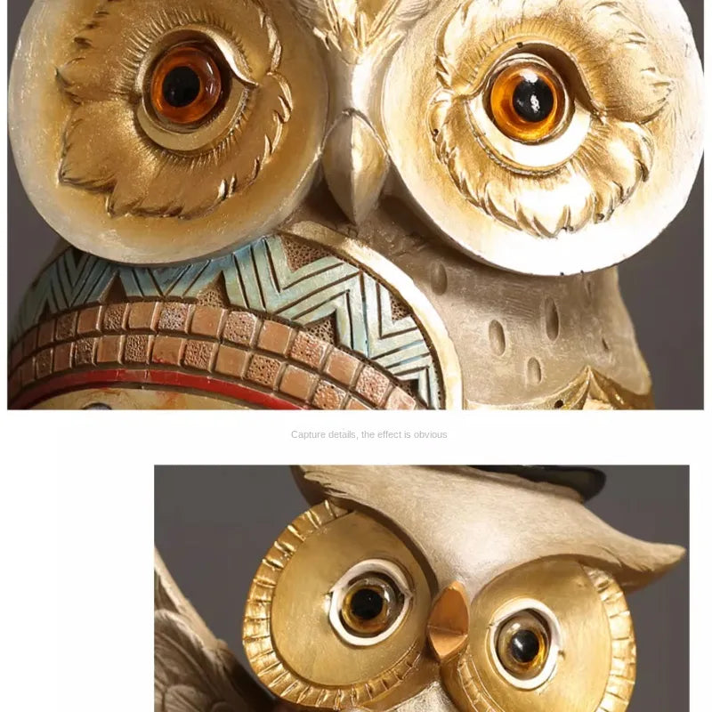 Owl Statue Resin Crafts