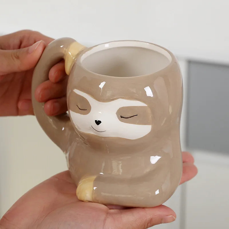 Sloth Shaped Ceramic Mug Cute