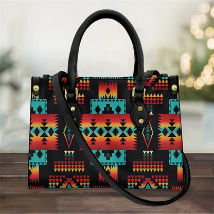 Native Tribal Printing Leather Handbags