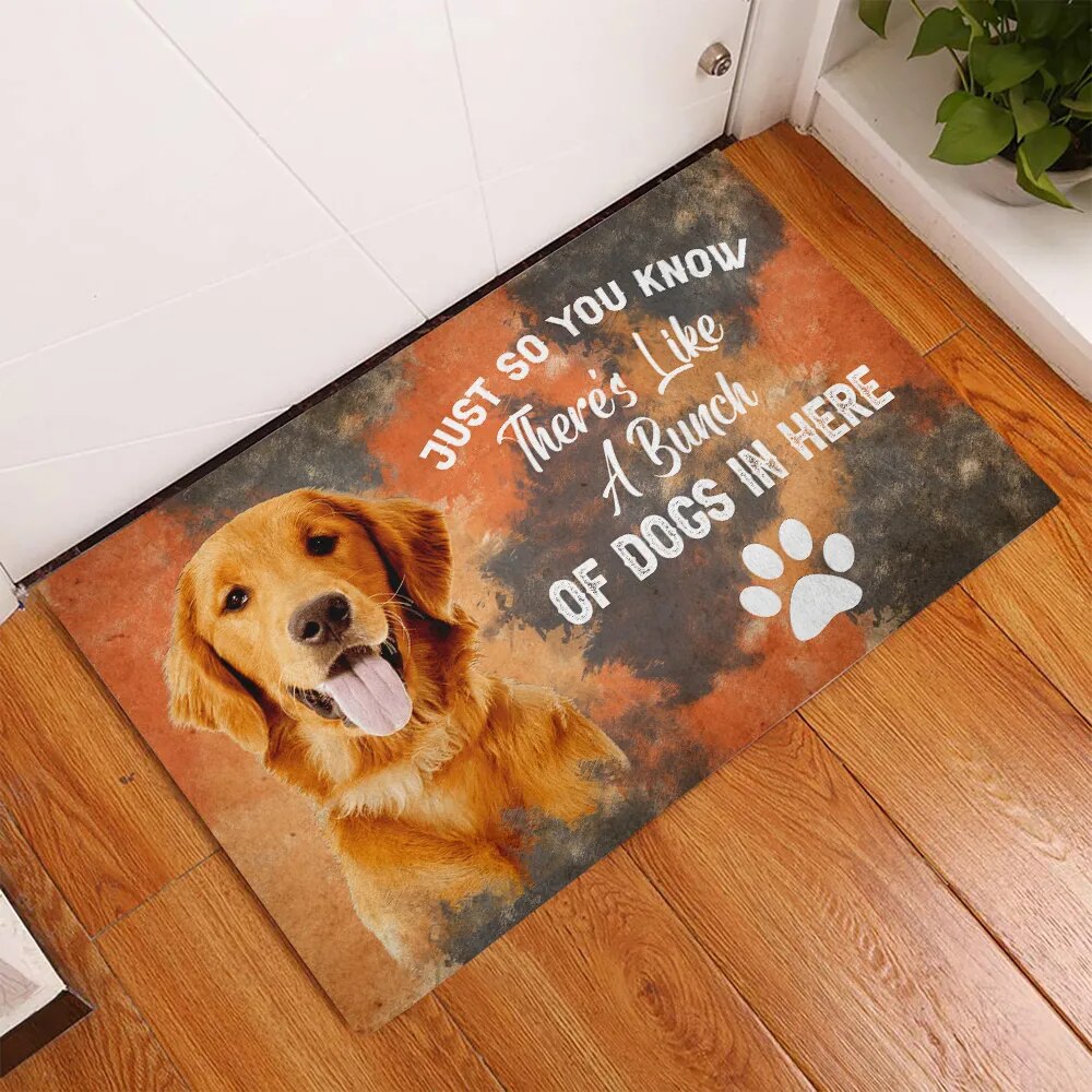 Dog Golden Retriever Doormat Non-Slip