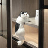 Realistic Furry Hanging Cat Cute Figurines