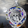 Owl Tree of Life Crystal Pendant Necklace