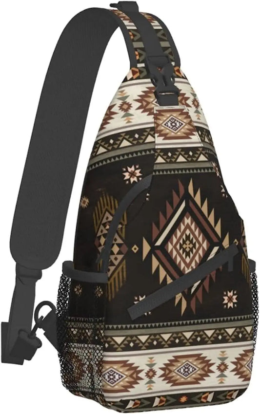 Native Geometric Chest Bags Crossbody