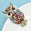 Owl Brooches Shining Beads