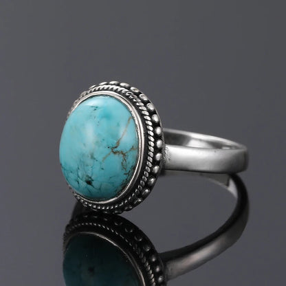 Native Turquoise Rings 925 Sterling Silver