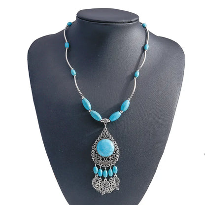 Native Turquoise Tassel Necklaces