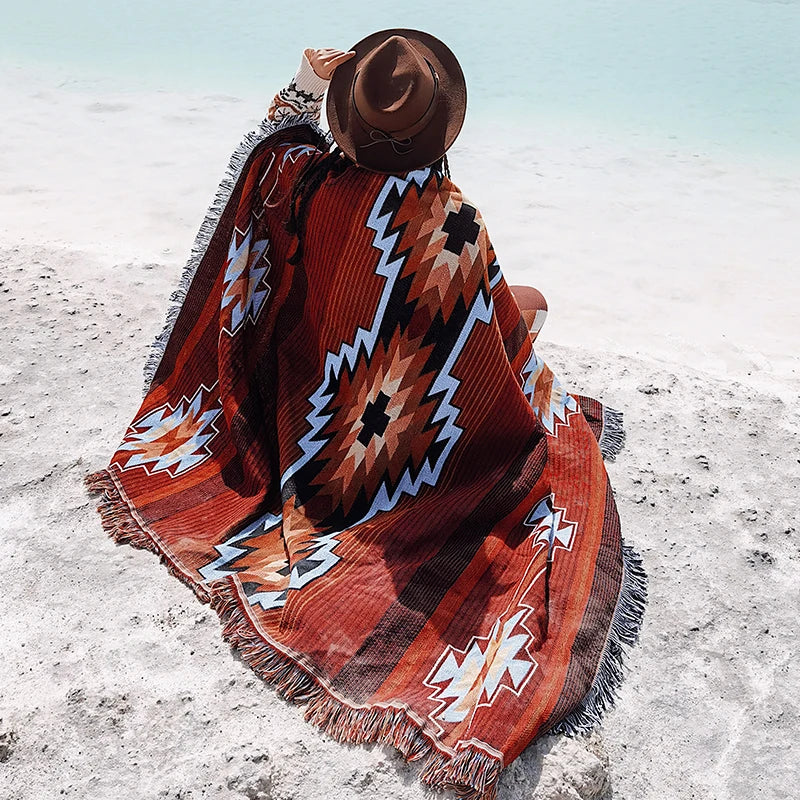 Native Blankets Knit Throw Thread Blanket Bed Sofa