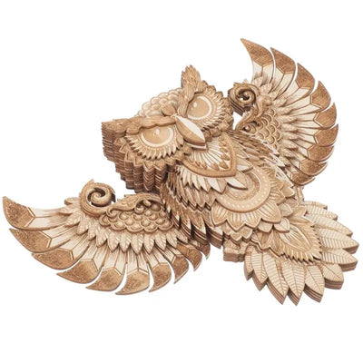 Owl Wooden Hanging Wall Decoration Handicraft