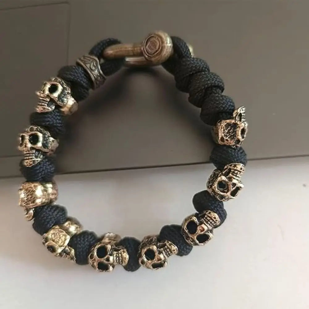 Skull Bracelet Hip Hop Woven Bracelet