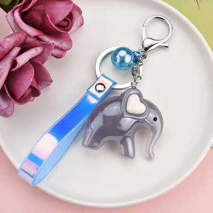 Elephant Colorful Resin Keychains