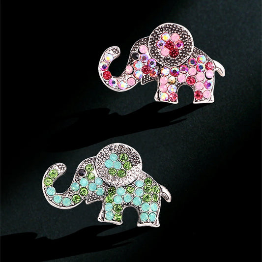 Elephant Rhinestone Brooch Pin