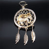 Pink Crystal Elephant Dream Catcher Feather Key Chain