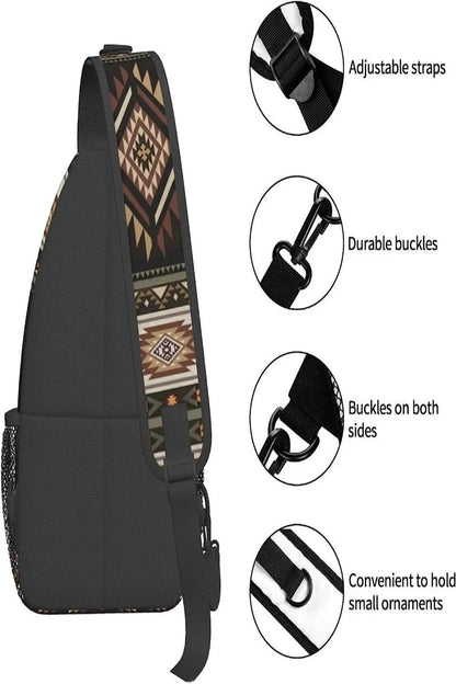 Native Geometric Chest Bags Crossbody