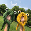 Dog Hat Funny Frog Knitted Costume