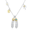 Native Feather Charm Silver Color Pendant Necklaces