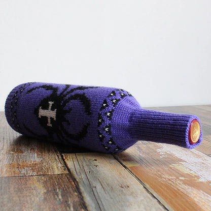 Skull Wine Bottle Bag Cover Knitted