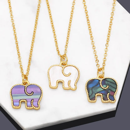 Elephant  Colorful Resin Necklace