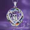 Owl Tree of Life Crystal Pendant Necklace