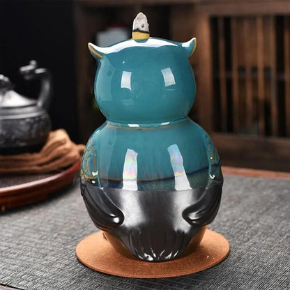 Owl Ceramic Incense Burner Holder