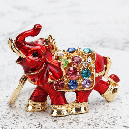 Elephant Rhinestone Keychain Car Key Holder