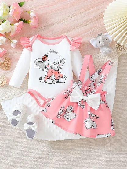 Elephant Suit Three-Piece Set for 0-24 Months