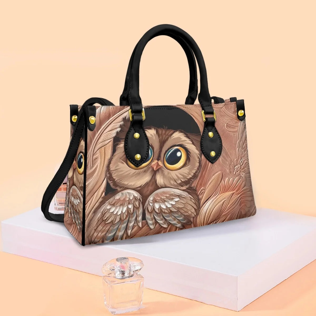 Owl Handbags Pattern Leather