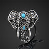 Silver Color Plated Elephant Head Ring