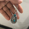 Native Turquoise Feather Pendant Necklace