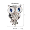 Owl Blue Eyes Cute Brooches Rhinestone