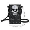 Skull Bag PU Leather Black Crossbody