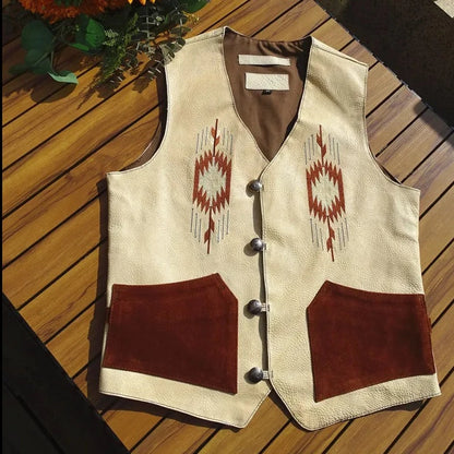 Native Vintage Leather Slim Vest