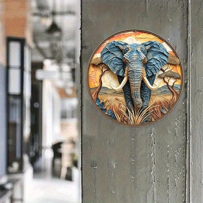 Elephant Metal Sign Home & Entrance Decoration