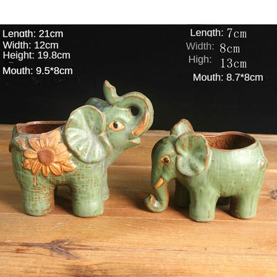 Elephant Ceramic Flower Pot