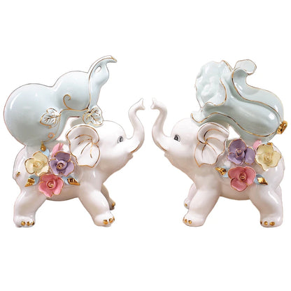 Elephant Wine Cabinet Ceramic Statue