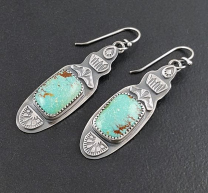 Native Indian Tribal Vintage Silver Earrings