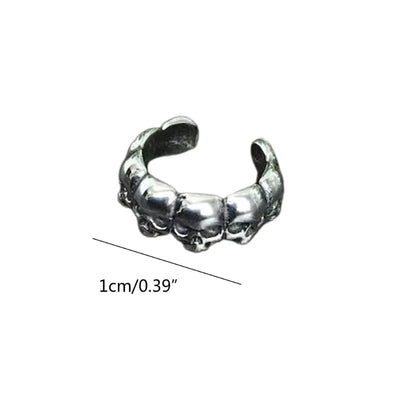 Skull Heads Ear Cuffs Alloy Material