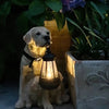 Dog Statue Solar Garden Light Resin