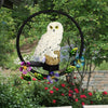 Owl Sculpture Lamp Waterproof Outdoor Solar