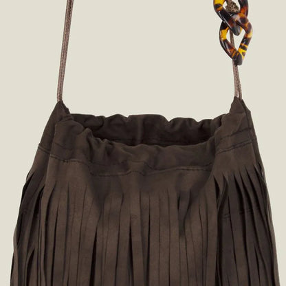 Native Fringe Tassel Bohemian Frosted PU Leather Bag