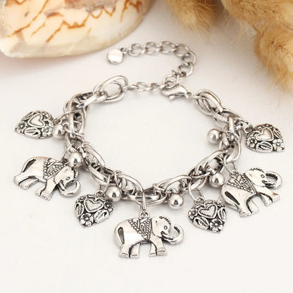 Elephant Bracelet Bangle Stainless Steel