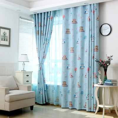 Owl Printing Pattern Window Drapes