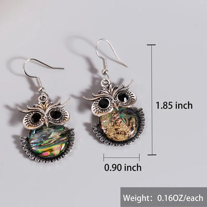 Owl Acrylic Vintage Earrings