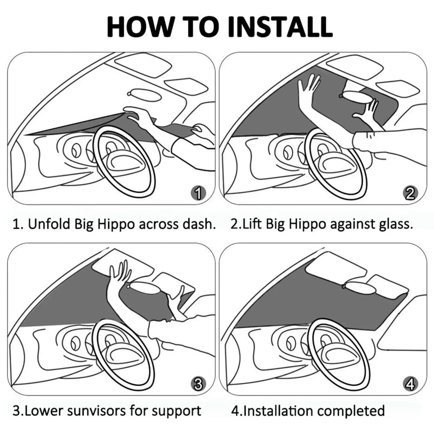 Elephant Couple Windshield Sunshade For Car