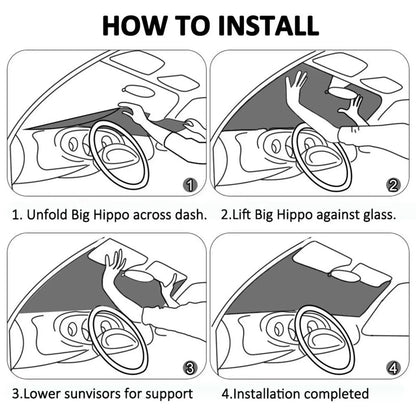 Elephant Couple Windshield Sunshade For Car