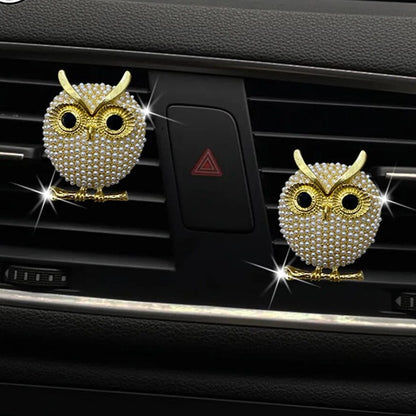 Owl Pearl Perfume Clip Car
