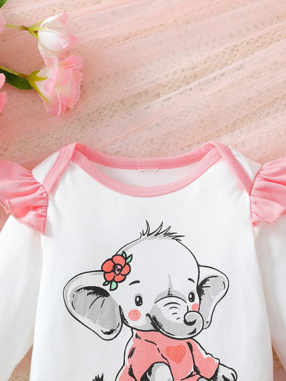 Elephant Suit Three-Piece Set for 0-24 Months