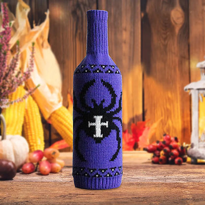 Skull Wine Bottle Bag Cover Knitted