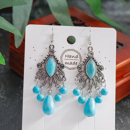 Native Turquoise Water Drop Earrings